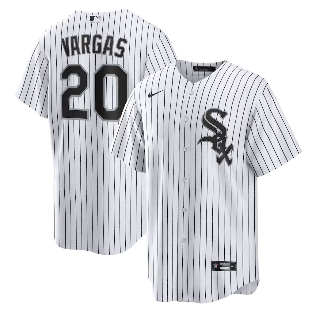 Miguel Vargas Chicago White Sox Home Jersey - White baseball jersey product view 1