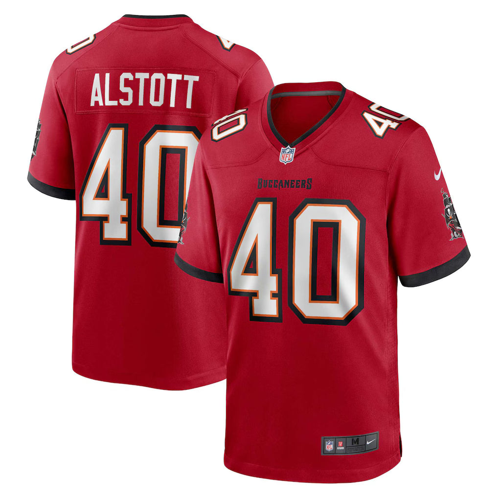 Mike Alstott Tampa Bay Buccaneers Retired Player Jersey - Red football jersey product view 1
