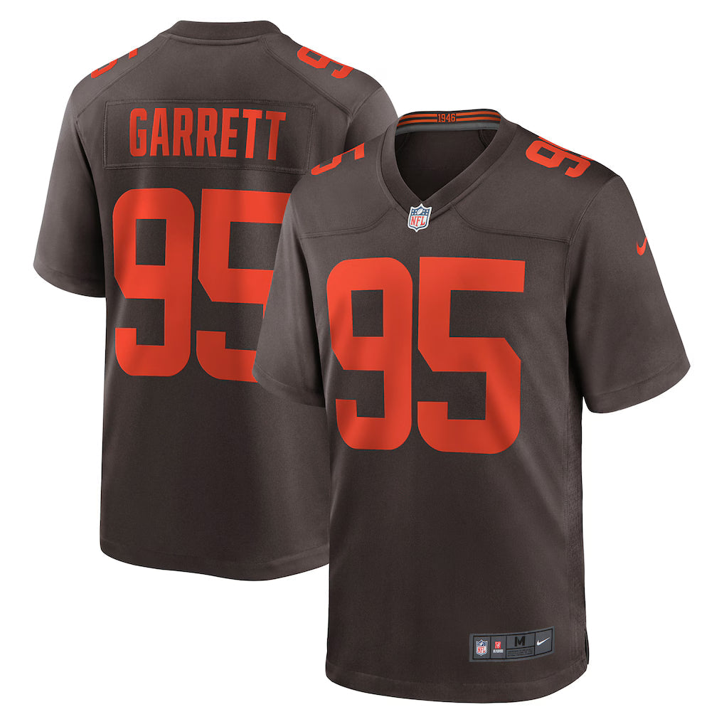 Myles Garrett Cleveland Browns Alpha Dawg Jersey - Brown football jersey product view 1