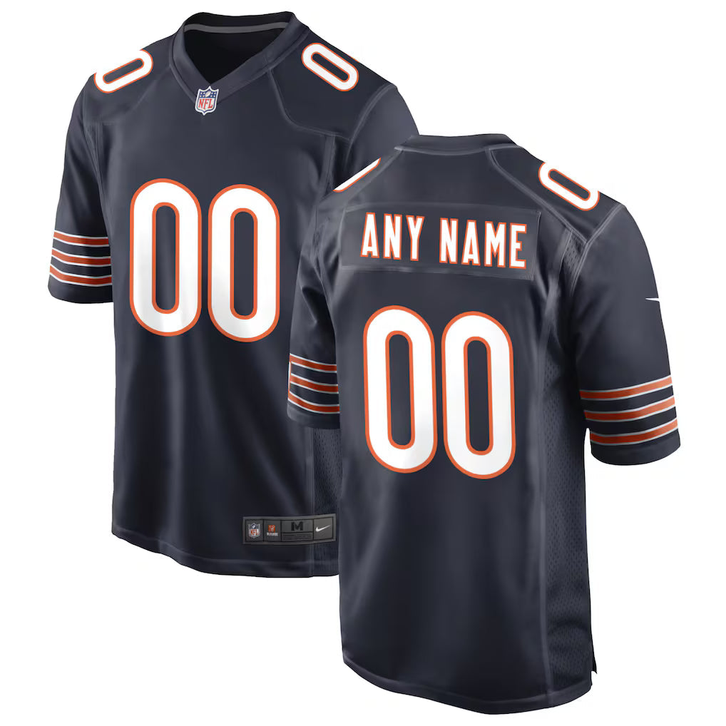 Custom Chicago Bears Jersey - Navy football jersey product view 1