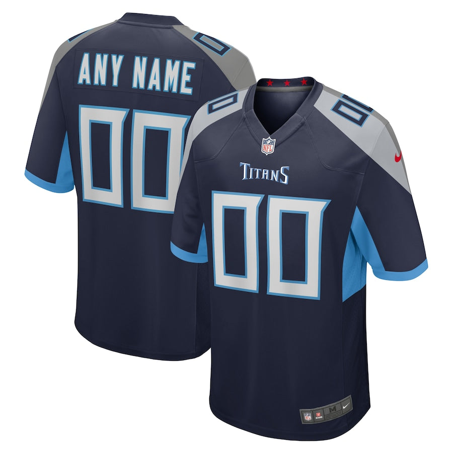 Custom Tennessee Titans Jersey - Navy football jersey product view 1
