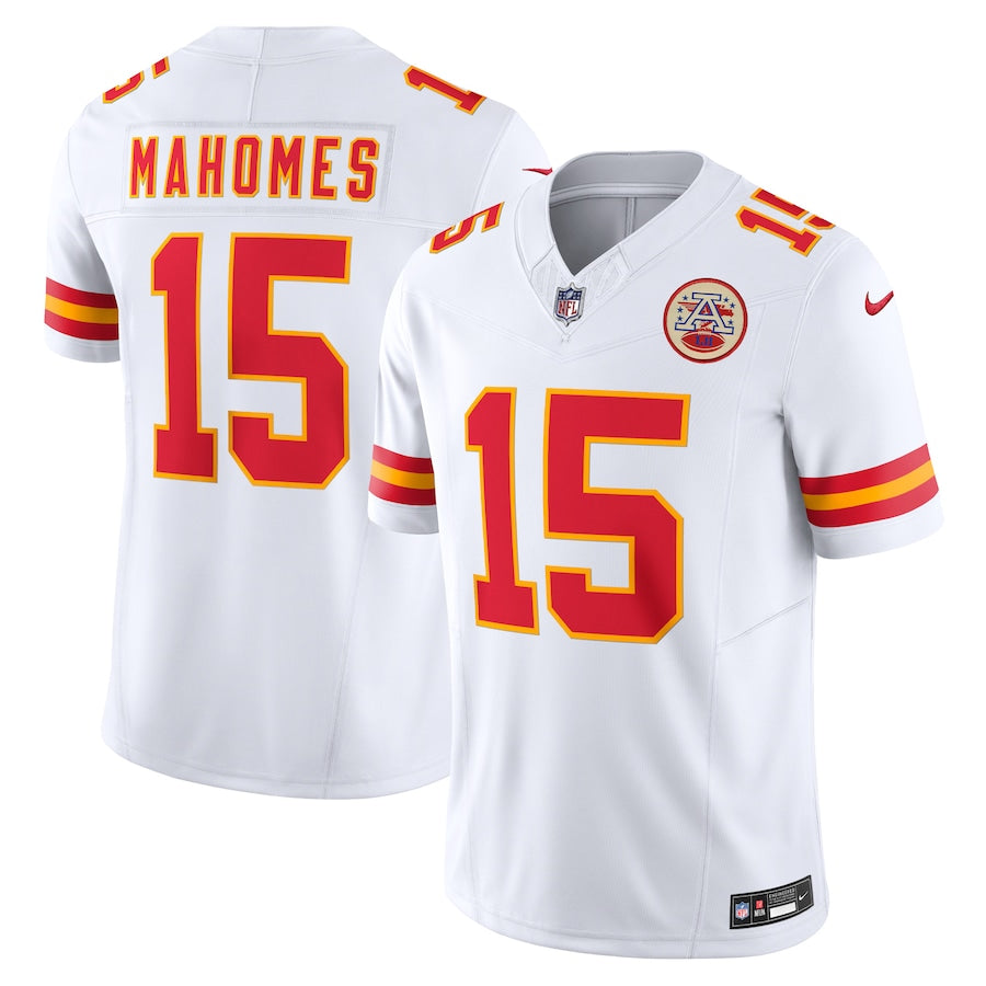 Patrick Mahomes Kansas City Chiefs Jersey - White football jersey product view 1