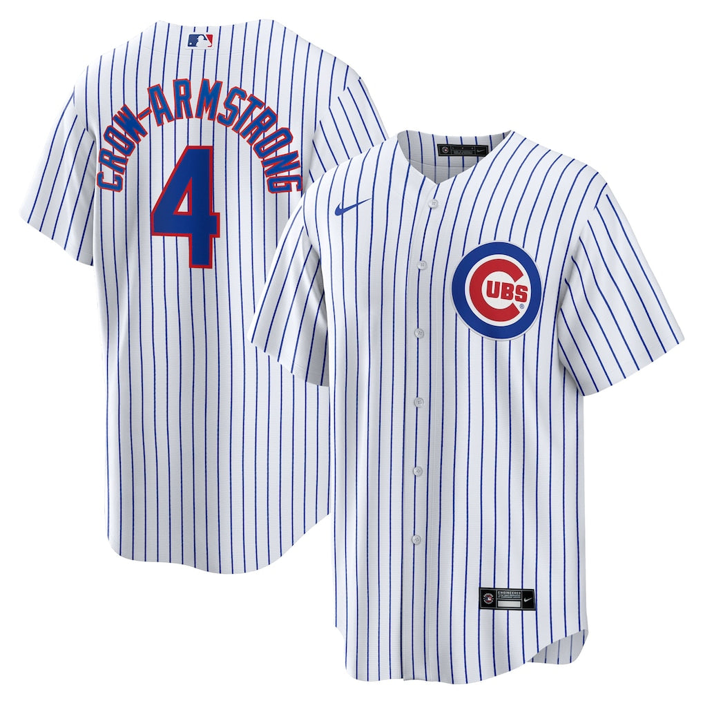 Pete Crow-Armstrong Chicago Cubs Home Jersey - White baseball jersey product view 1