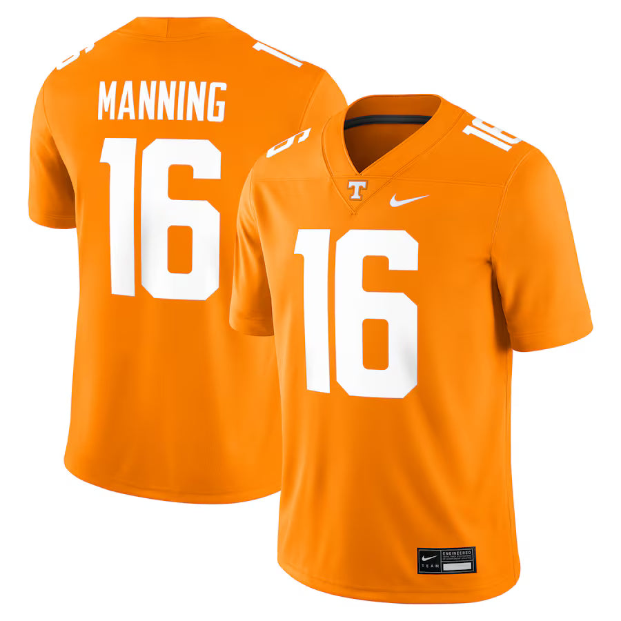 Peyton Manning Tennessee Volunteers Alumni Jersey - Tennessee Orange sports jersey product view 1