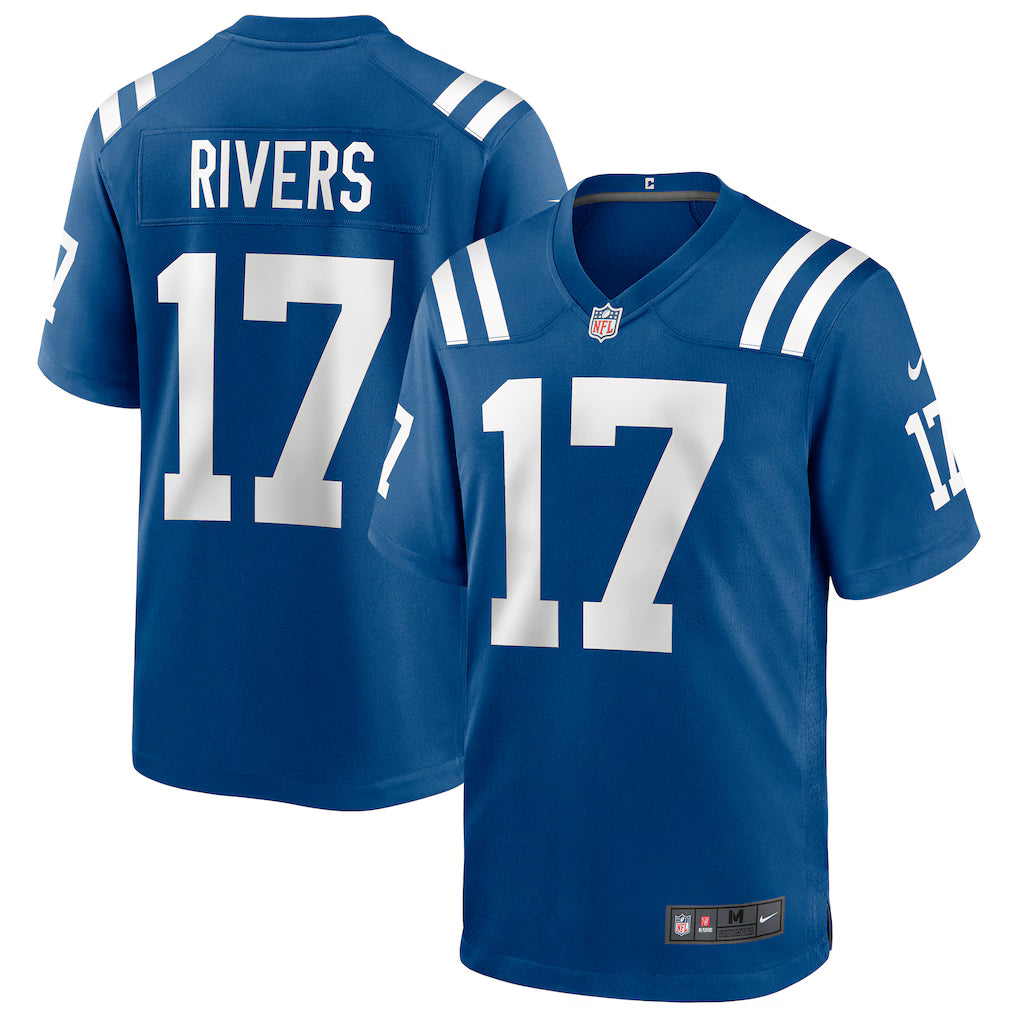 Philip Rivers Indianapolis Colts Jersey - Royal football jersey product view 1