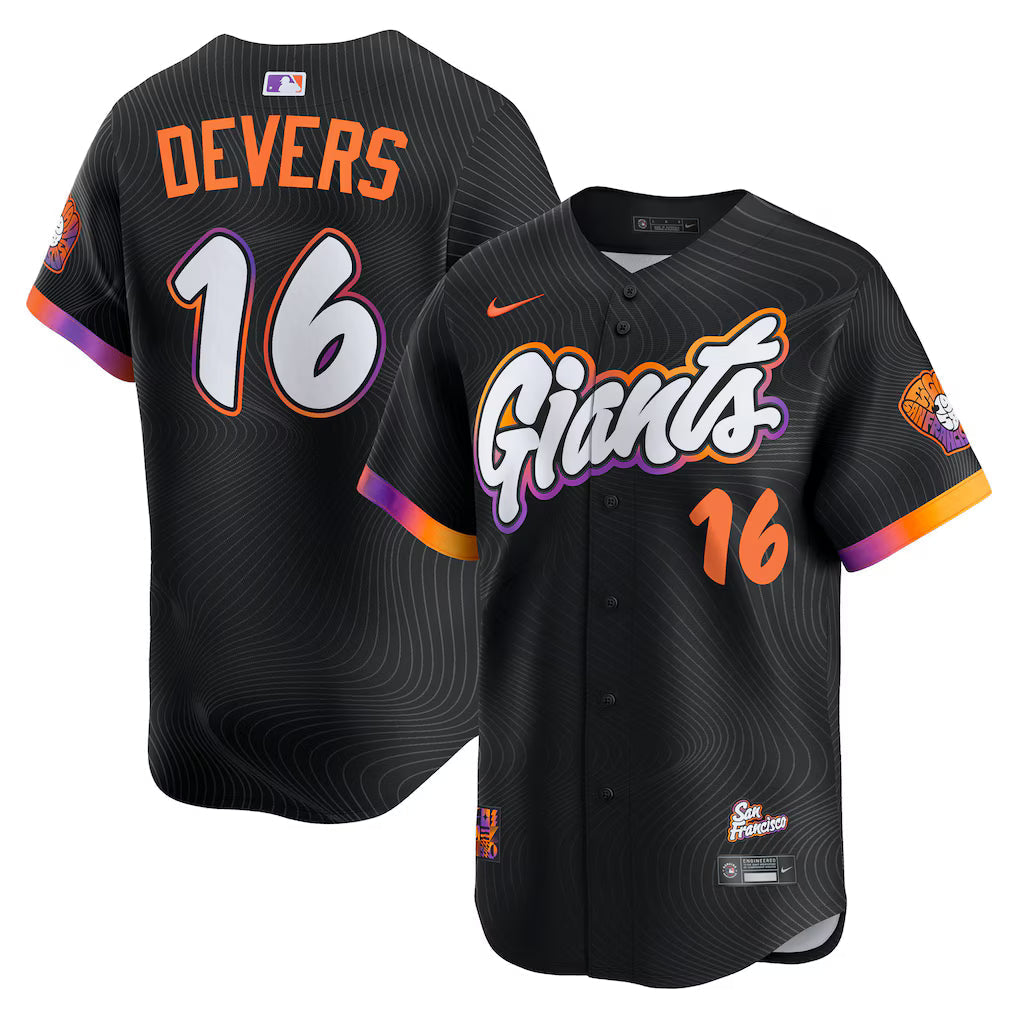 Rafael Devers San Francisco Giants City Connect Limited Jersey - Black baseball jersey product view 1