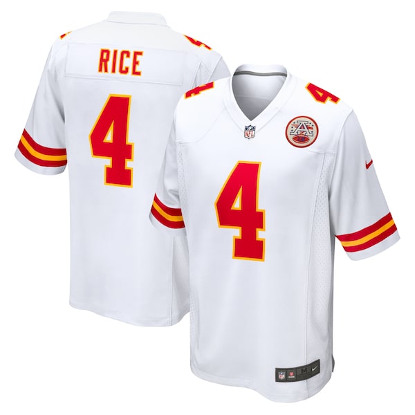 Rashee Rice Kansas City Chiefs Jersey - White football jersey product view 1