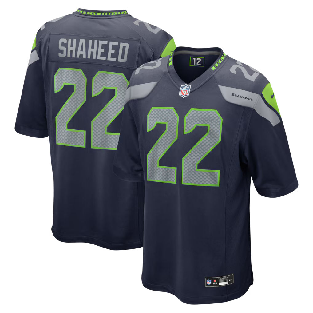 Rashid Shaheed Seattle Seahawks Jersey - Navy football jersey product view 1