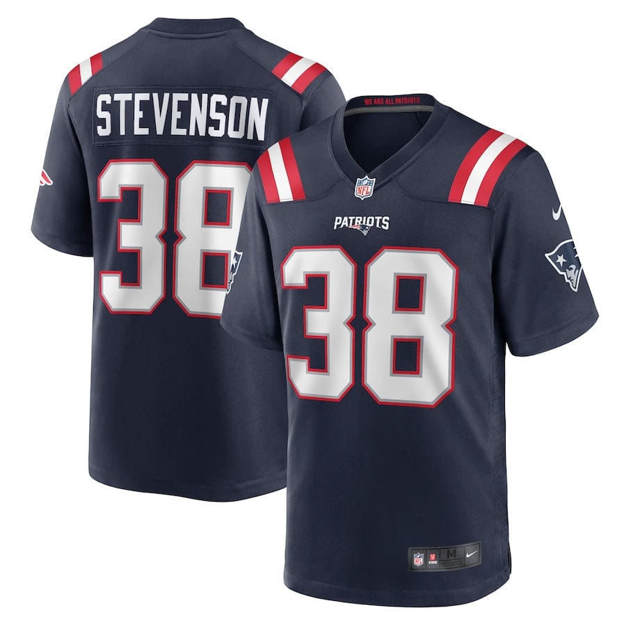 Rhamondre Stevenson New England Patriots Jersey football jersey product view 1