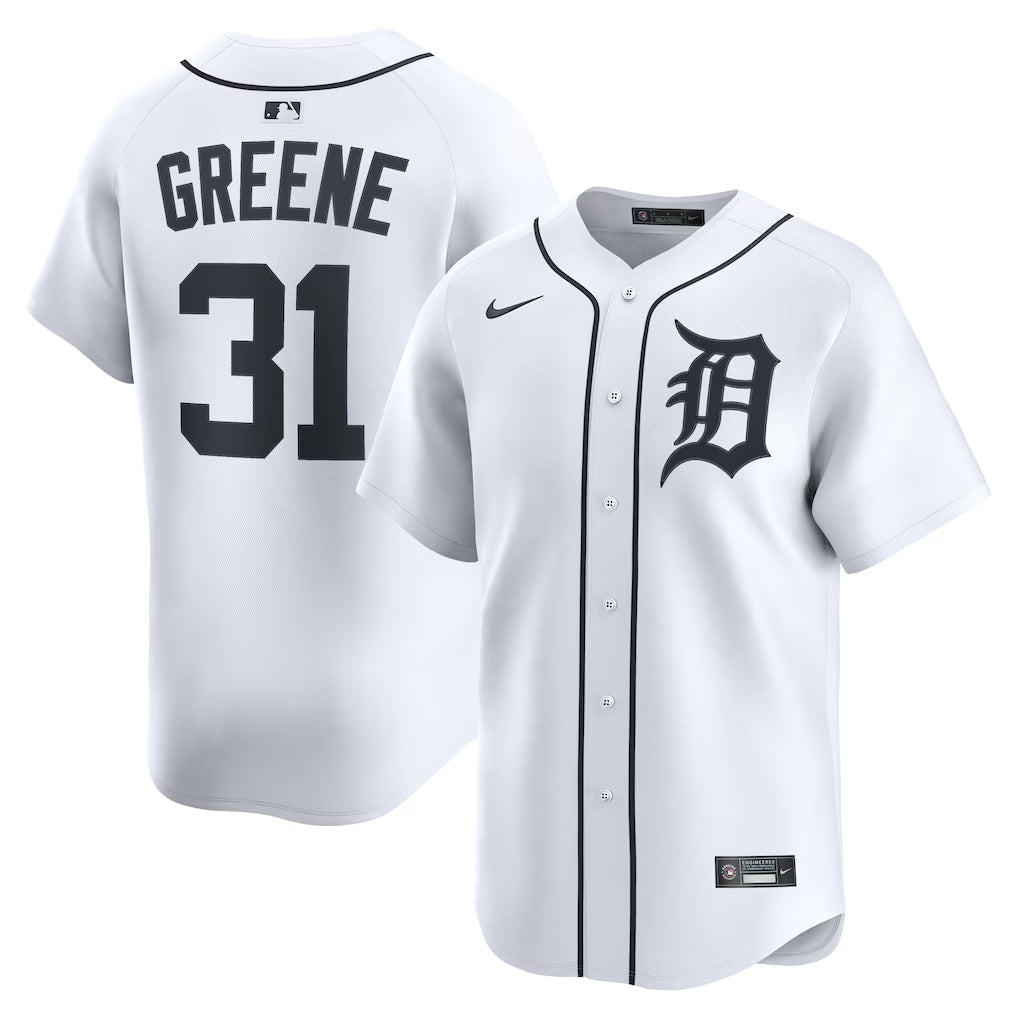 Riley Greene Detroit Tigers Home Jersey - White baseball jersey product view 1