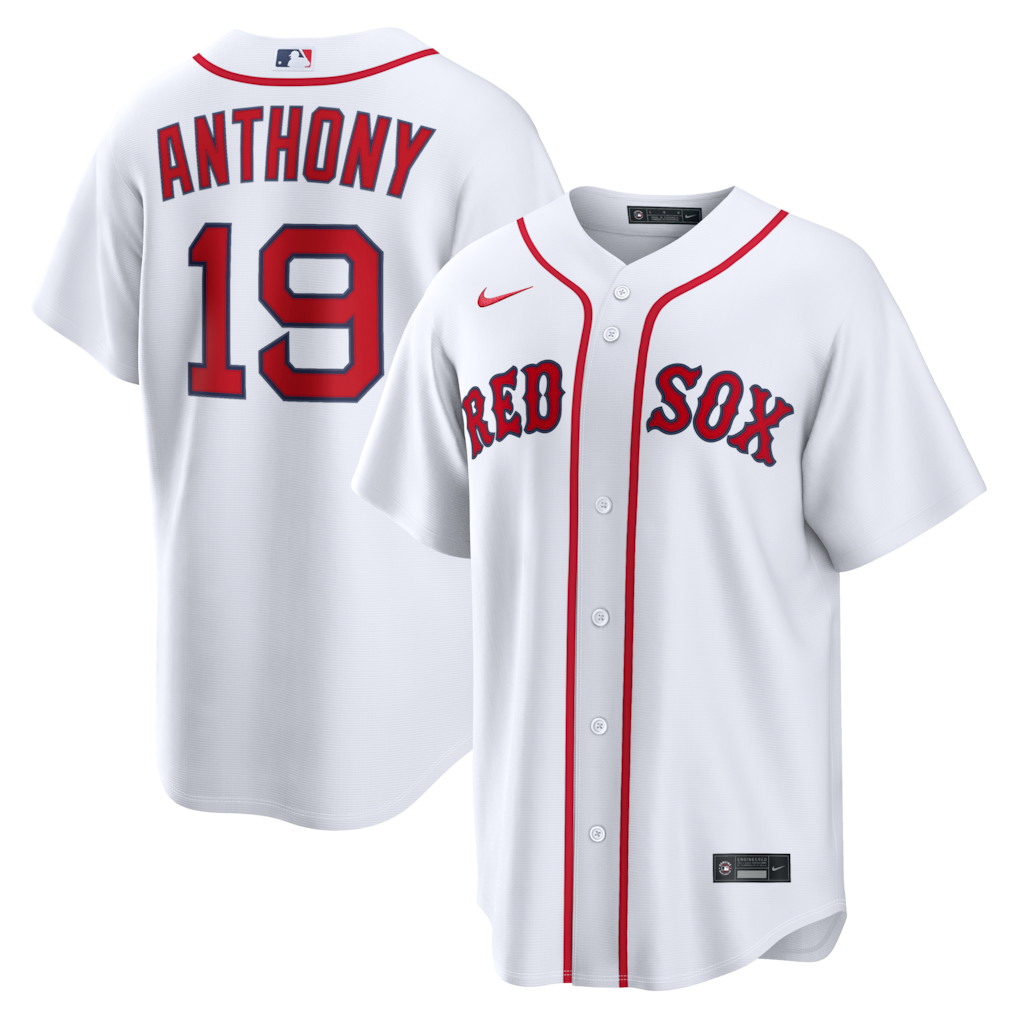 Roman Anthony Boston Red Sox Home Player Jersey - White baseball jersey product view 1