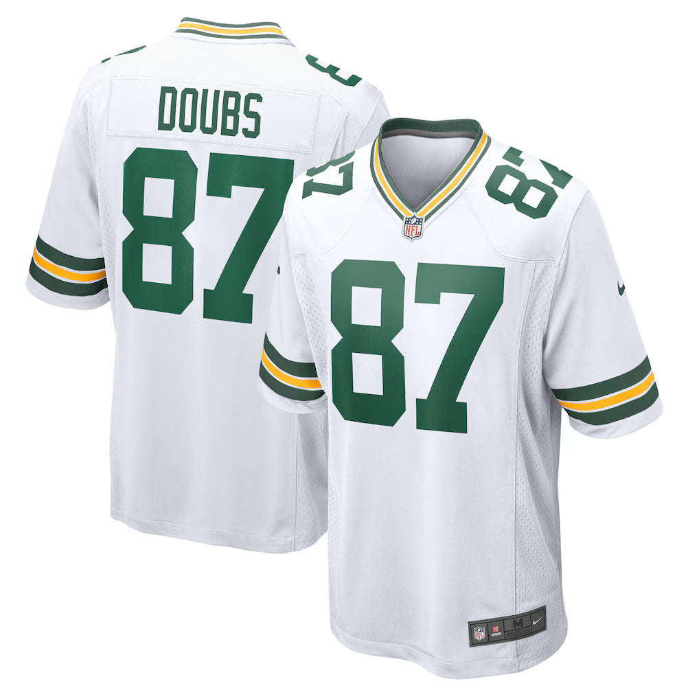 Romeo Doubs Green Bay Packers Jersey - White football jersey product view 1