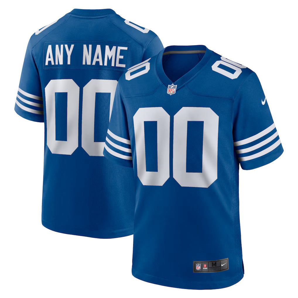 Custom Indianapolis Colts Alternate Jersey - Royal Blue football jersey product view 1