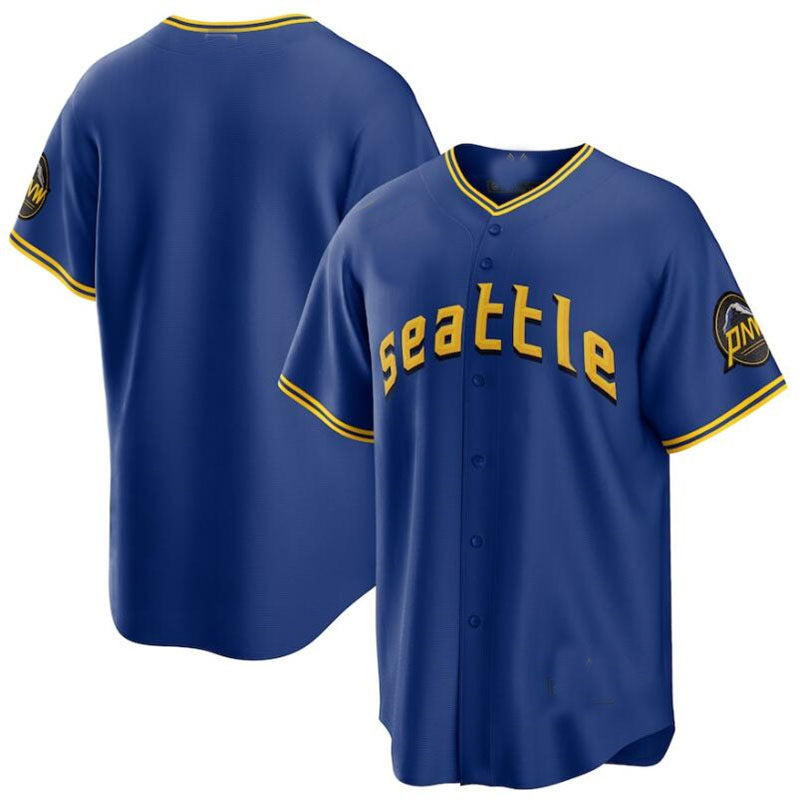 Seattle Mariners Royal 2023 City Connect Replica Player Jersey Baseball Jerseys baseball jersey product view 1