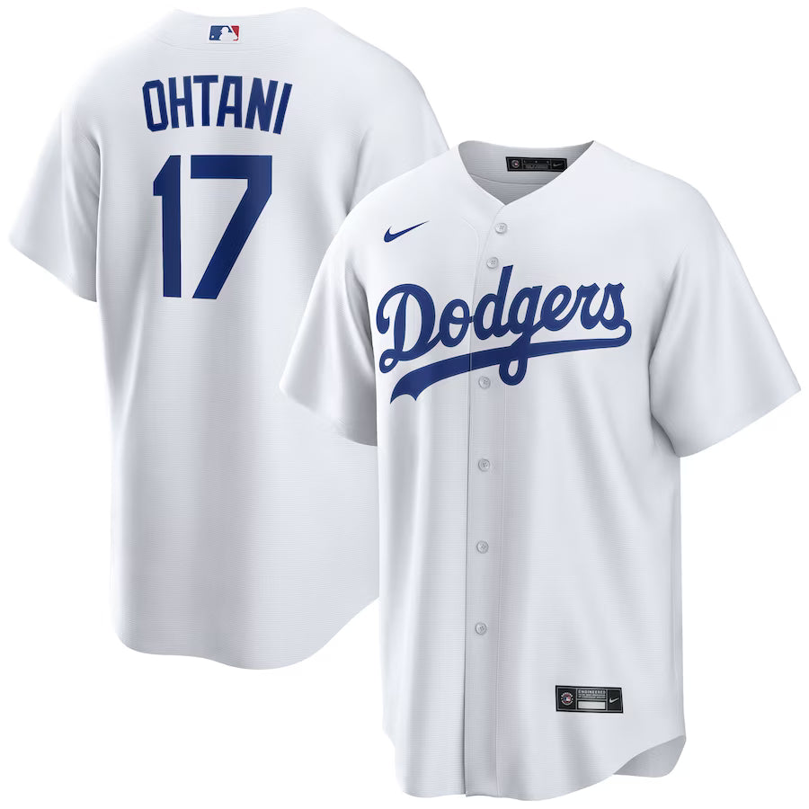 Shohei Ohtani Los Angeles Dodgers Home Jersey - White baseball jersey product view 1