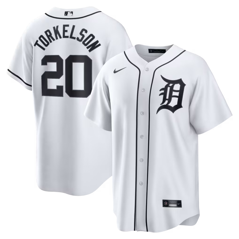 Spencer Torkelson Detroit Tigers Home Jersey - White baseball jersey product view 1