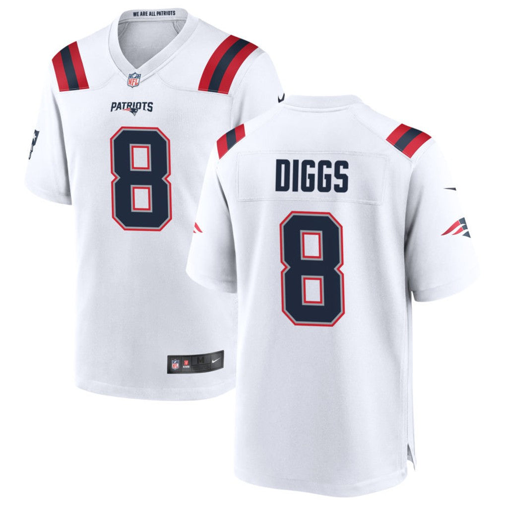 Stefon Diggs New England Patriots Jersey - White football jersey product view 1