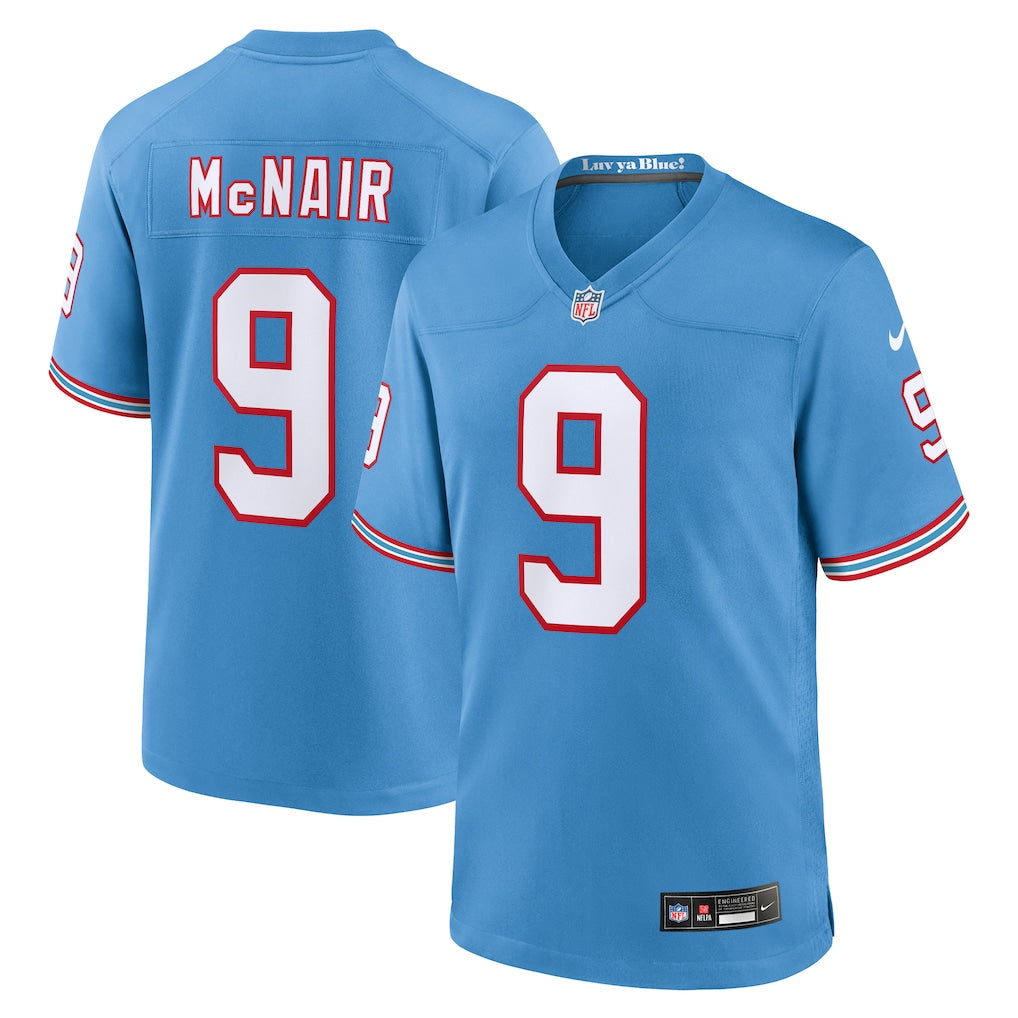 Steve McNair Tennessee Titans Retired Player Jersey - Light Blue football jersey product view 1
