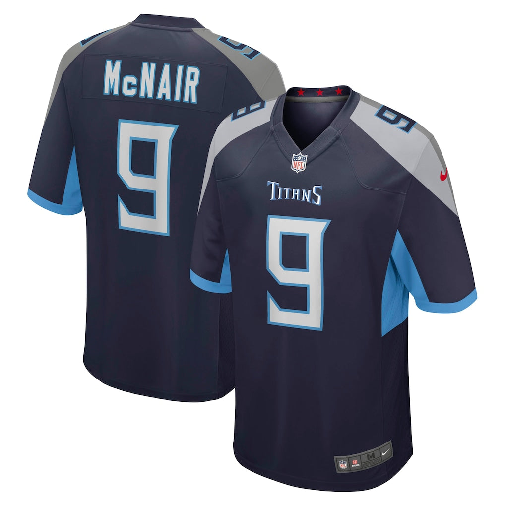 Steve McNair Tennessee Titans Retired Player Jersey - Navy football jersey product view 1