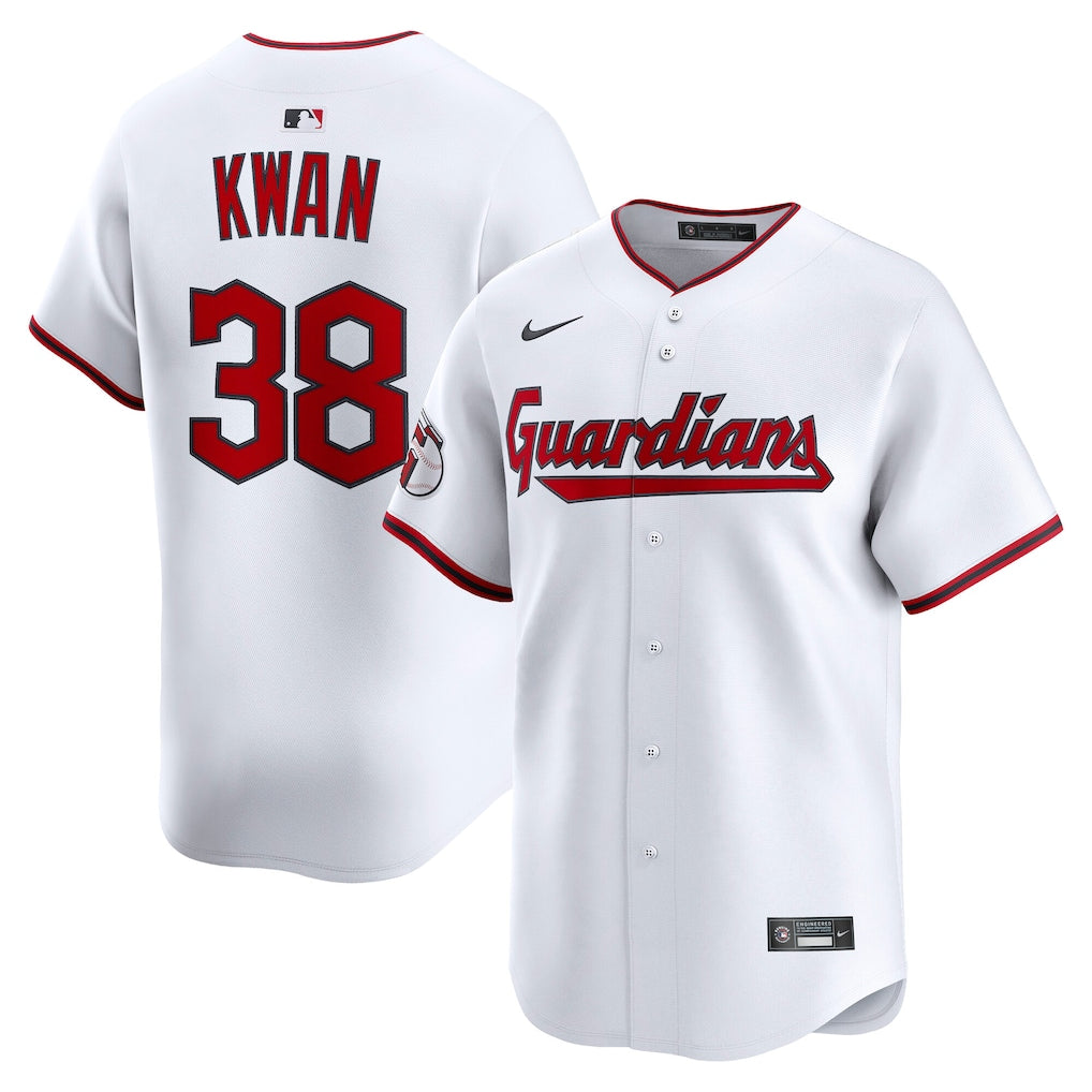 Steven Kwan Cleveland Guardians Home Jersey - White baseball jersey product view 1