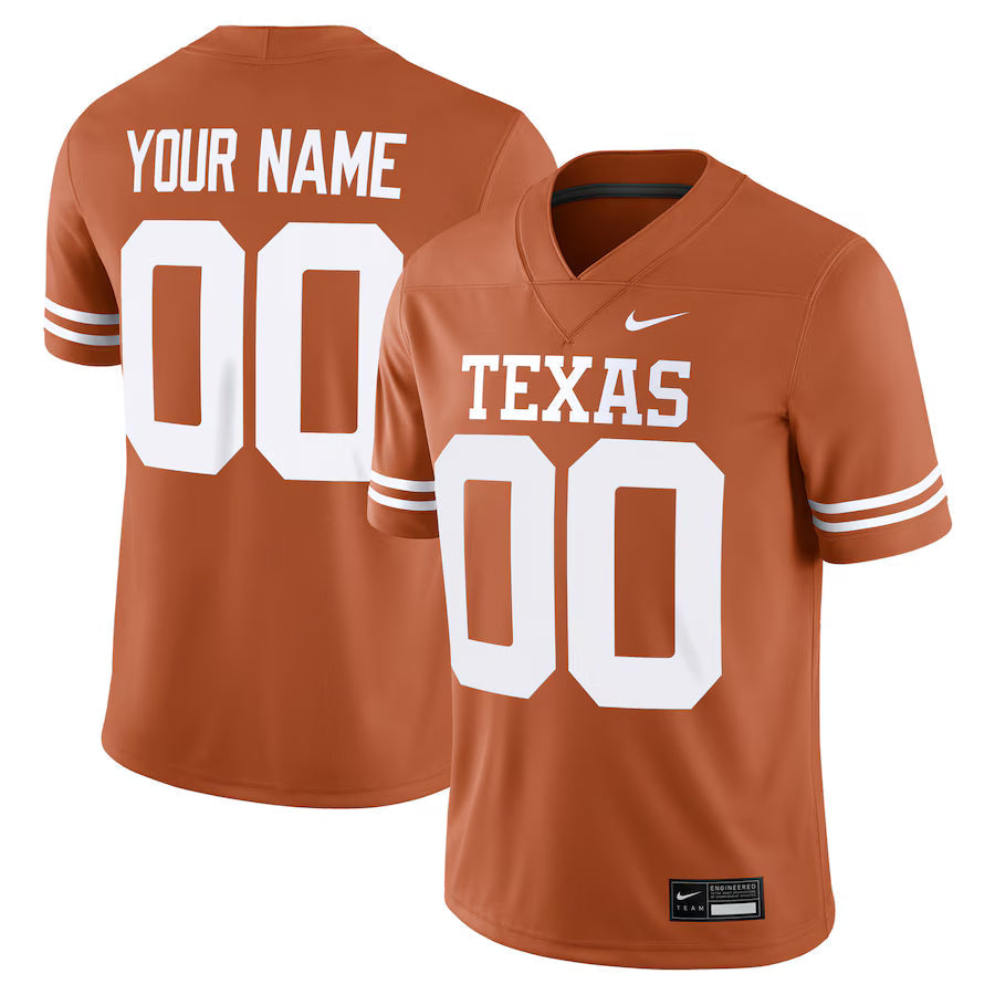 Custom Texas Longhorns Jersey - Orange sports jersey product view 1