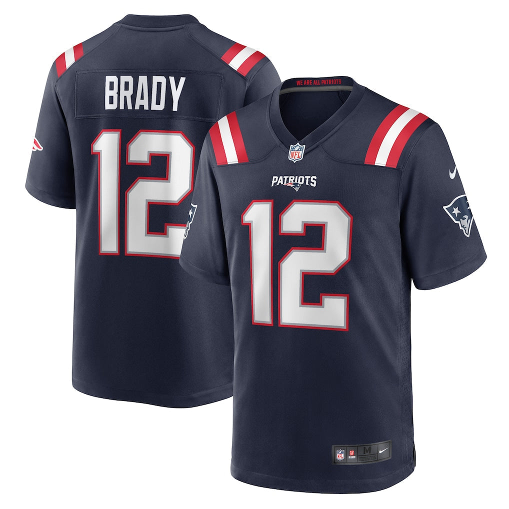 Tom Brady New England Patriots Retired Player Jersey - Navy football jersey product view 1