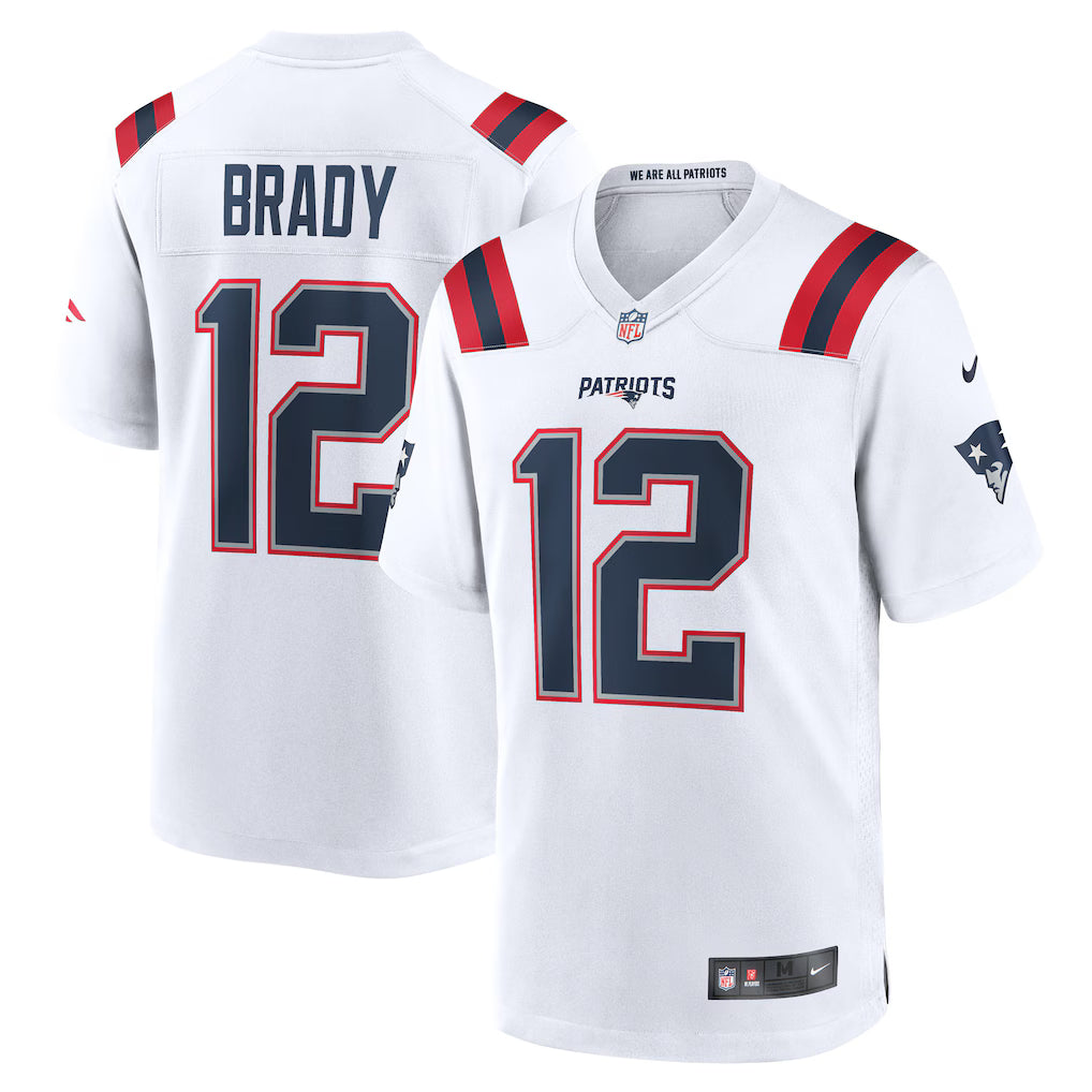 Tom Brady New England Patriots Retired Player Jersey - White football jersey product view 1