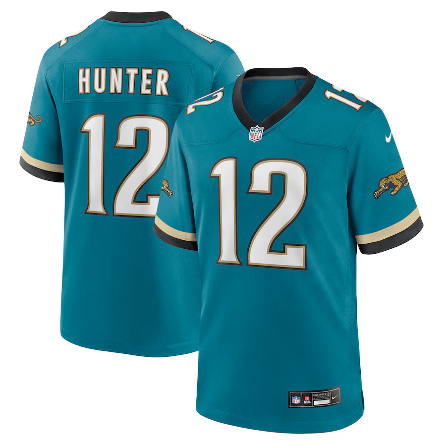 Travis Hunter Jacksonville Jaguars 2025 NFL Draft First Round Pick 2nd Alternate Jersey - Teal football jersey product view 1