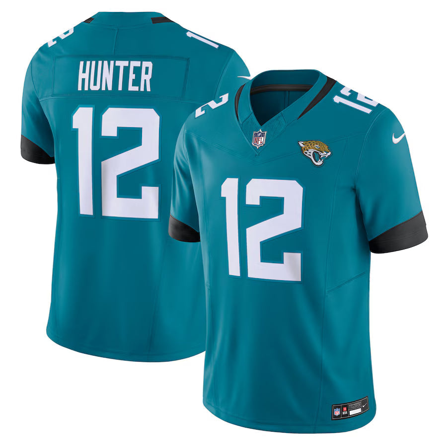 Travis Hunter Jacksonville Jaguars Jersey - Teal football jersey product view 1