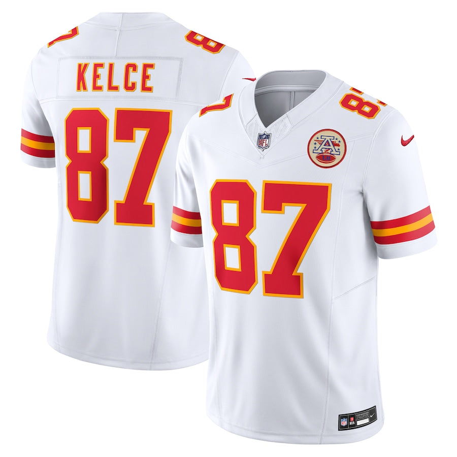 Travis Kelce Kansas City Chiefs Jersey - White football jersey product view 1