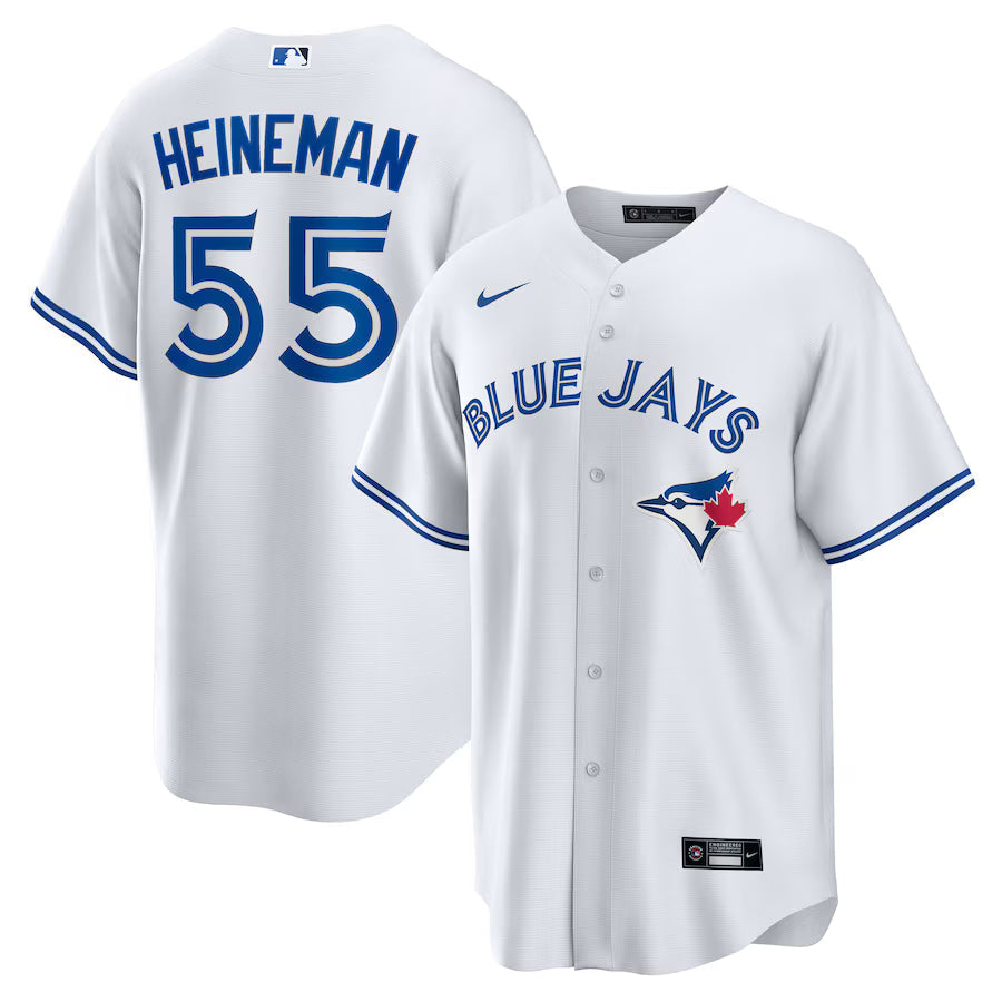 Tyler Heineman Toronto Blue Jays Home Jersey - White baseball jersey product view 1