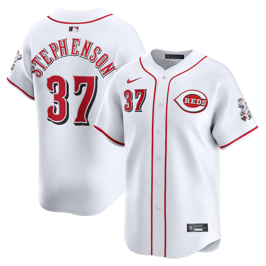 Tyler Stephenson Cincinnati Reds Home Jersey - White baseball jersey product view 1
