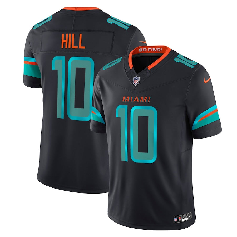 Tyreek Hill Miami Dolphins 2025 Rivalries Collection Jersey - Pitch Blue football jersey product view 1