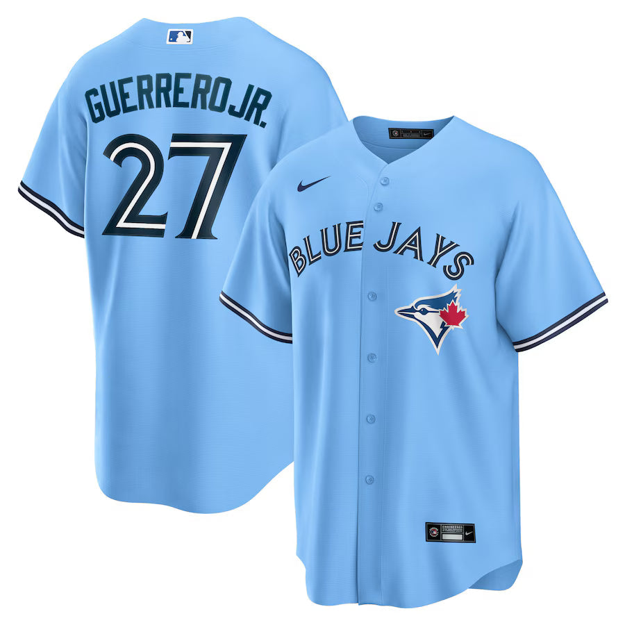 Vladimir Guerrero Jr. Toronto Blue Jays Alternate Jersey - Powder Blue baseball jersey product view 1