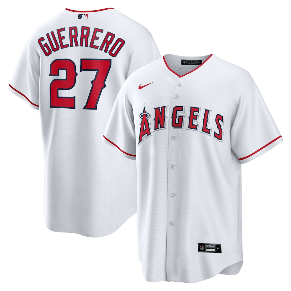 Vladimir Guerrero Los Angeles Angels Home Retired Player Jersey - White baseball jersey product view 1