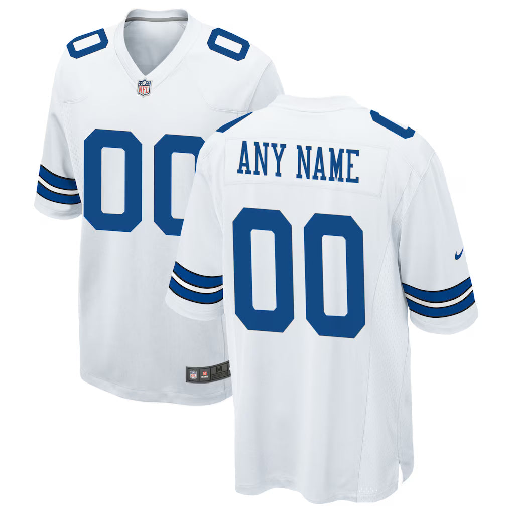 Custom Dallas Cowboys Jersey - White football jersey product view 1