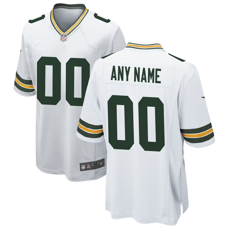 Custom Green Bay Packers Jersey - White football jersey product view 1