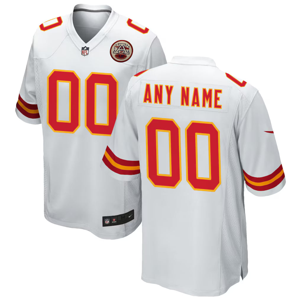 Custom Kansas City Chiefs Jersey - White football jersey product view 1