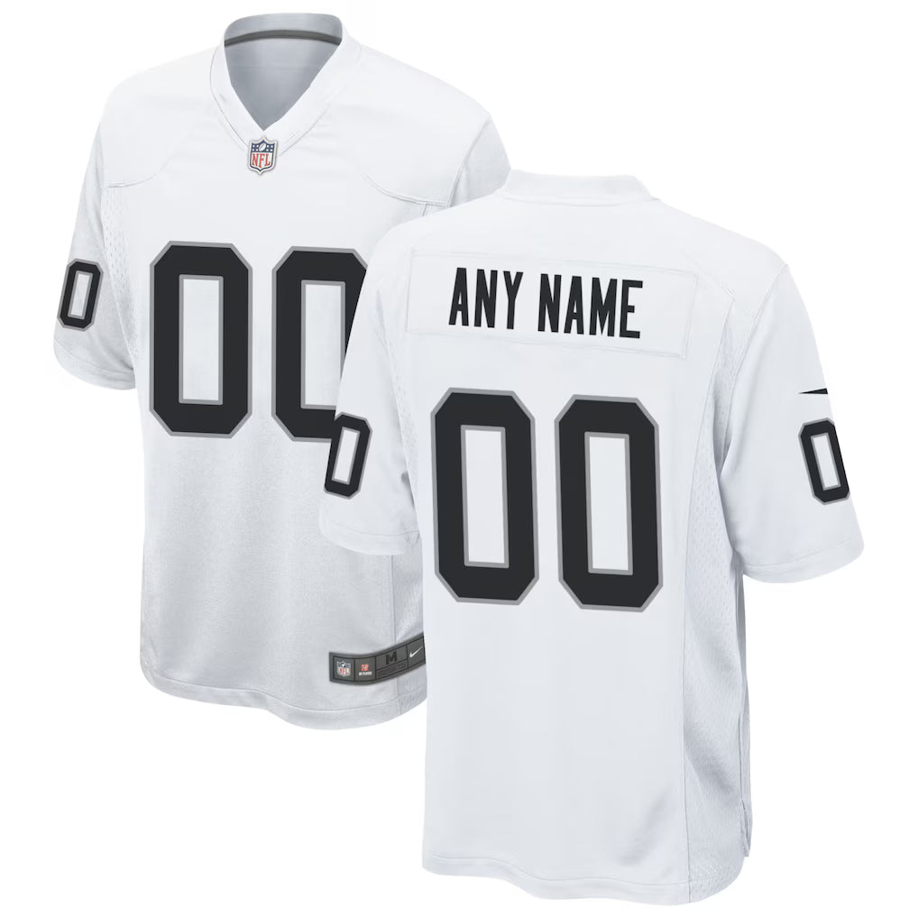 Custom Las Vegas Raiders Jersey - White football jersey product view 1