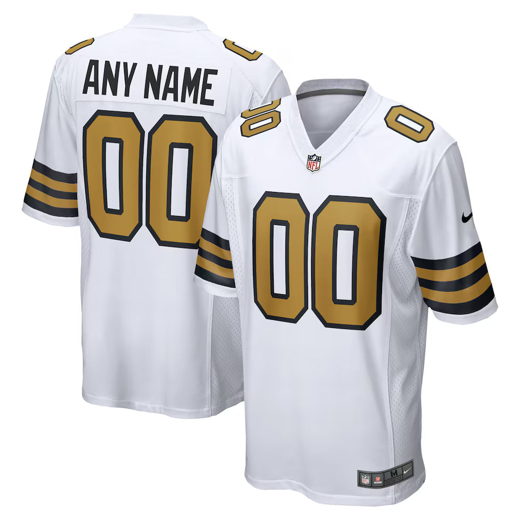 Custom New Orleans Saints Jersey - White football jersey product view 1