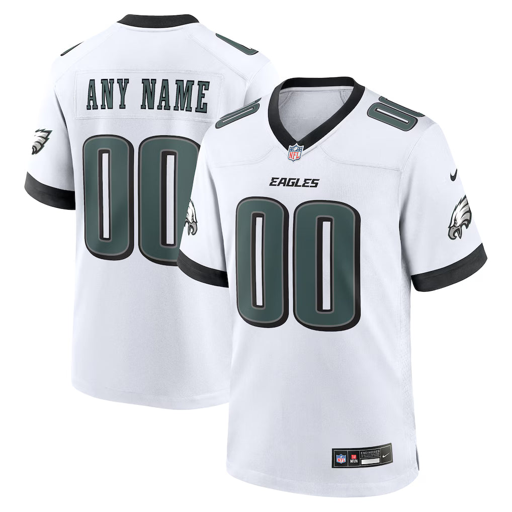 Custom Philadelphia Eagles Jersey - White football jersey product view 1