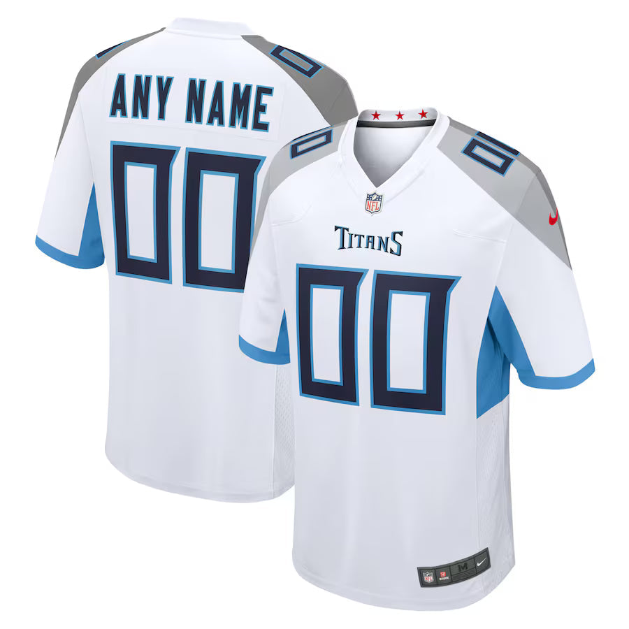 Custom Tennessee Titans Jersey - White football jersey product view 1