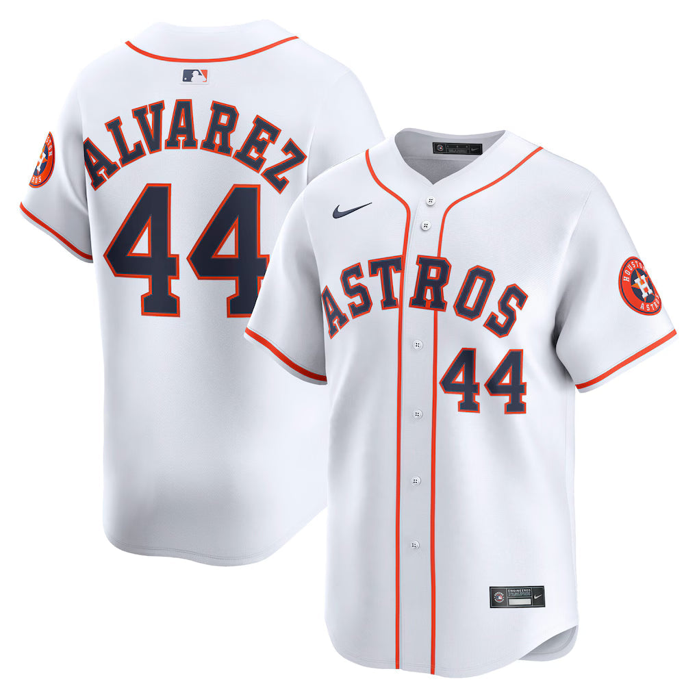 Yordan Alvarez Houston Astros Home Jersey - White baseball jersey product view 1