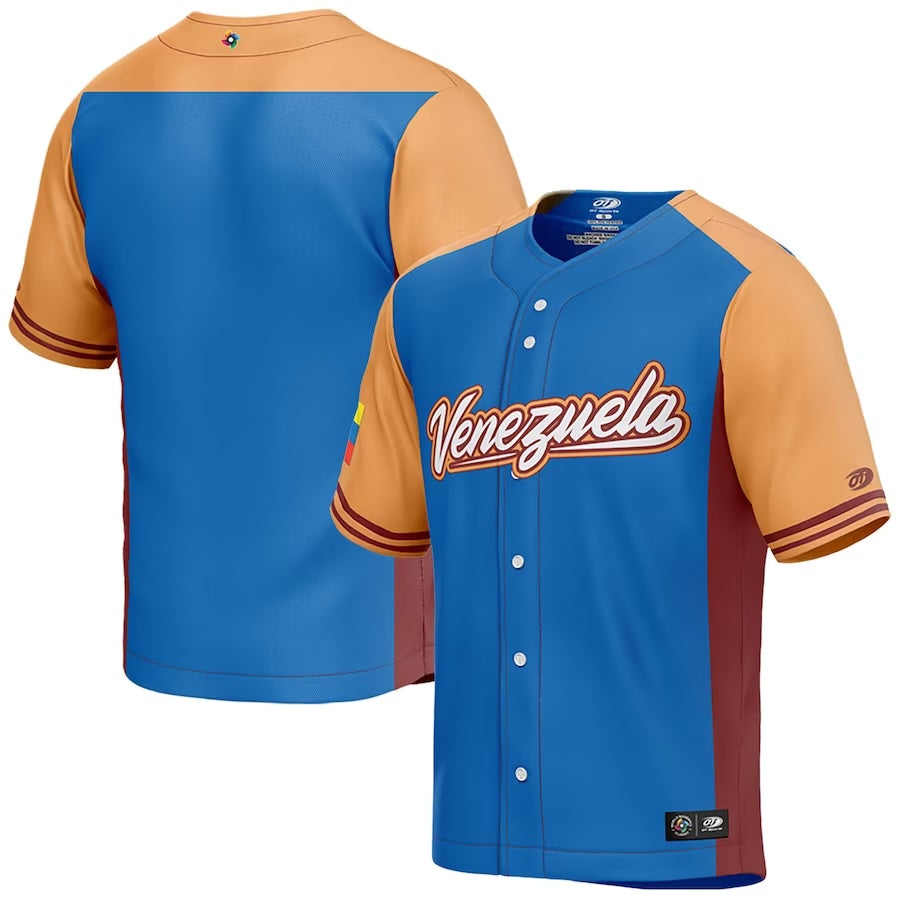 Custom Team Venezuela World Baseball Classic 2023 Jersey baseball jersey product view 1