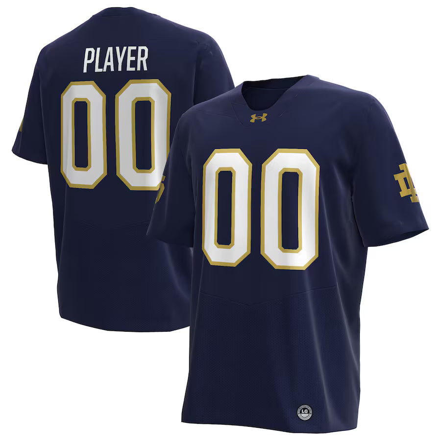 Custom Notre Dame Fighting Irish Jersey - Navy sports jersey product view 1