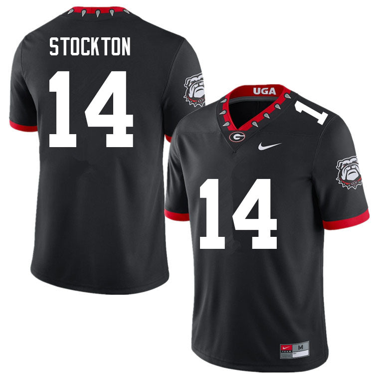 Gunner Stockton Georgia Bulldogs 100th Anniversity Jersey - Black sports jersey product view 1