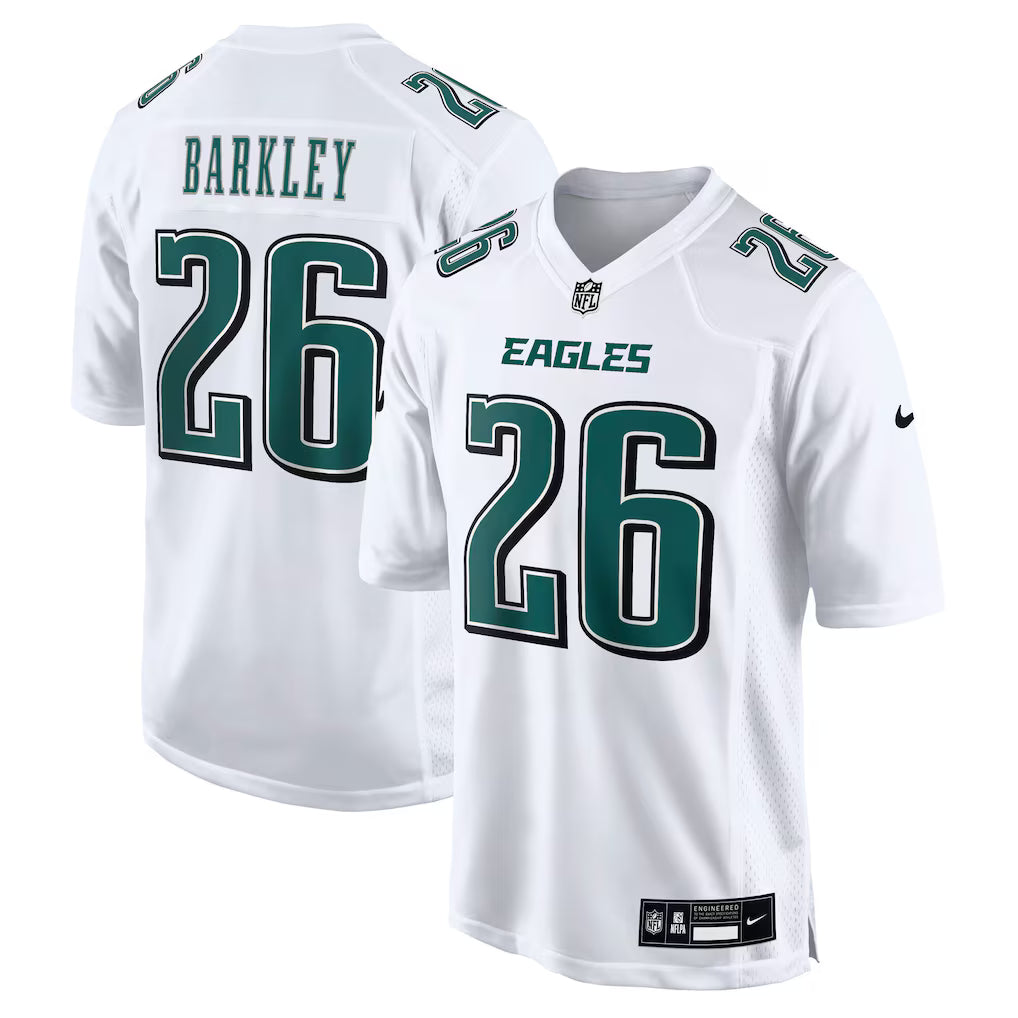 Saquon Barkley Philadelphia Eagles Jersey - Tundra White football jersey product view 1