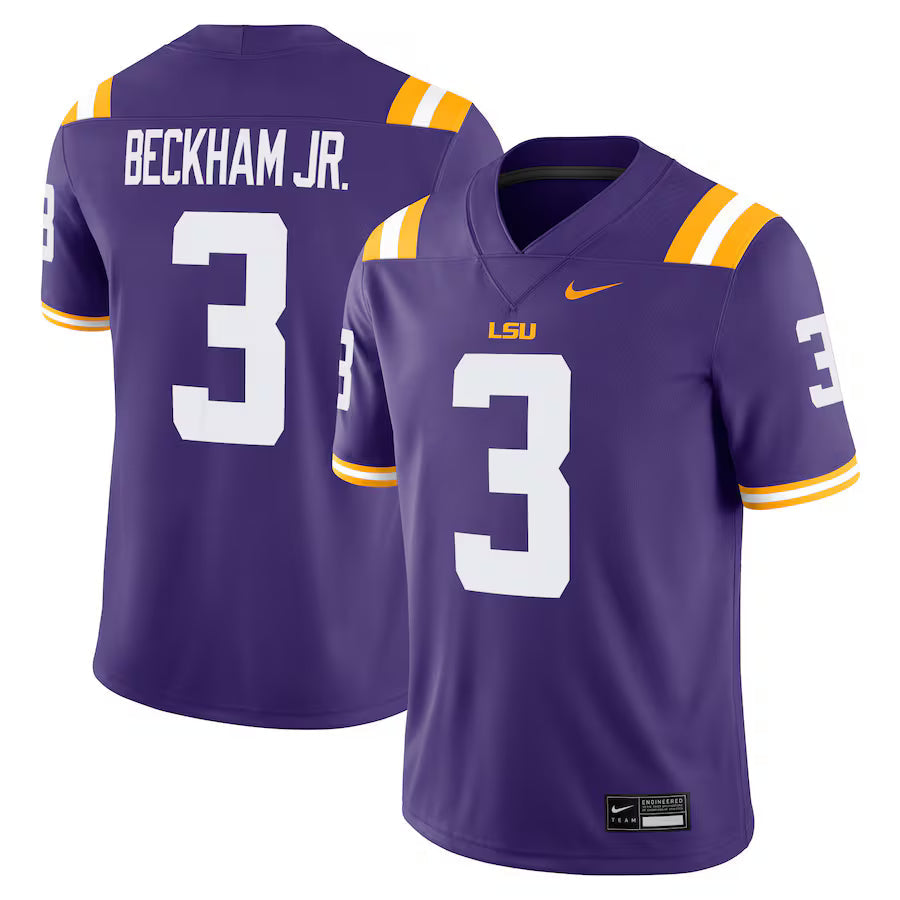 Odell Beckham Jr. LSU Tigers Alumni Jersey - Purple sports jersey product view 1