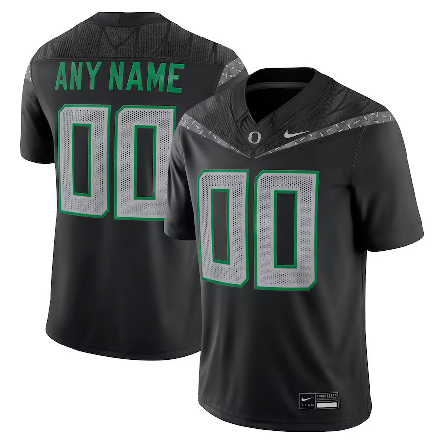 Custom Oregon Ducks Jersey - Black sports jersey product view 1
