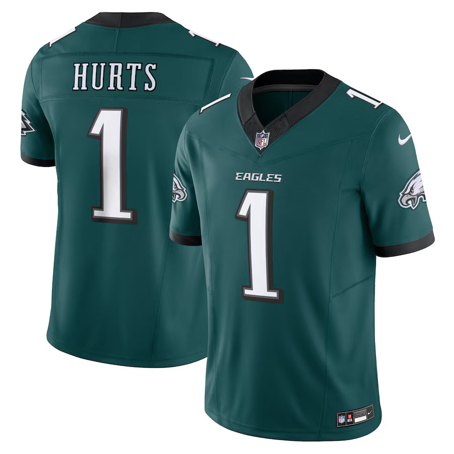 Jalen Hurts Philadelphia Eagles Jersey - Midnight Green football jersey product view 1